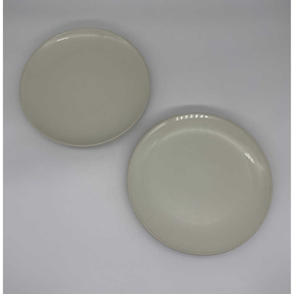 Noritake Colorwave Cream 8.25 Inch Salad Plates Set of 2 Stoneware 8040